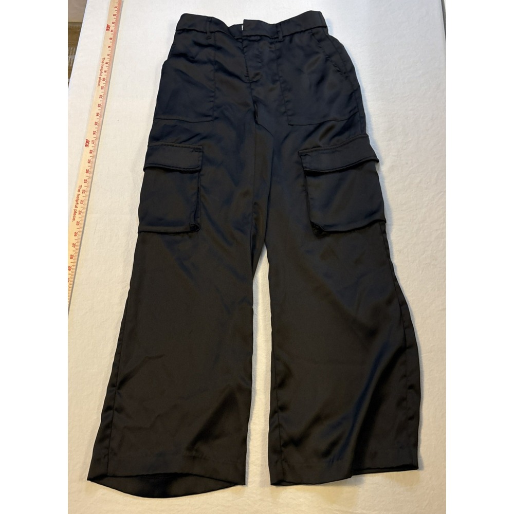 SO Goods for Life Satin Womens M Cargo Pants Wide Leg